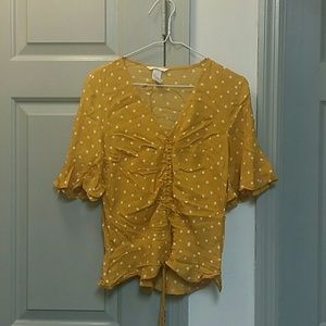 H&M polka dot ru blouse